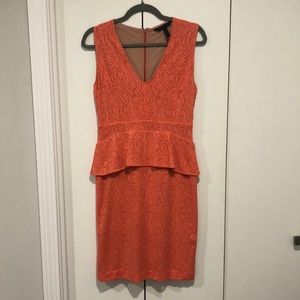 Coral cocktail dress